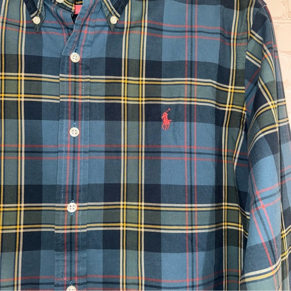 RALPH LAUREN Custom Fit Tartan Plaid Dress Shirt, Size Large - Picture 3 of 8